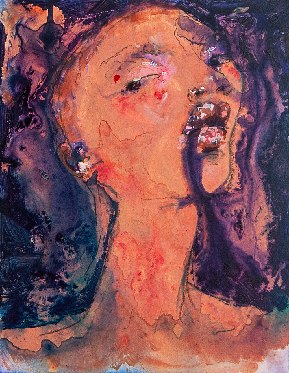 Acrylic and Charcoal Painting Artist Dana Greaves ARTAYA