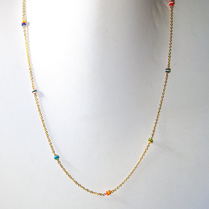Minimal Jungle Jewel Necklace - Bright Lights