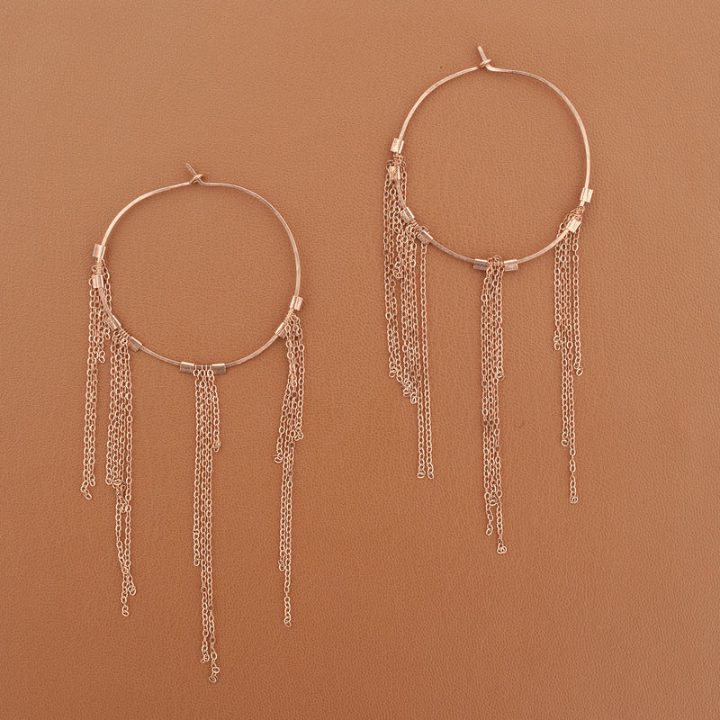 Wispy Hoops - 14k Rose Gold-Fill