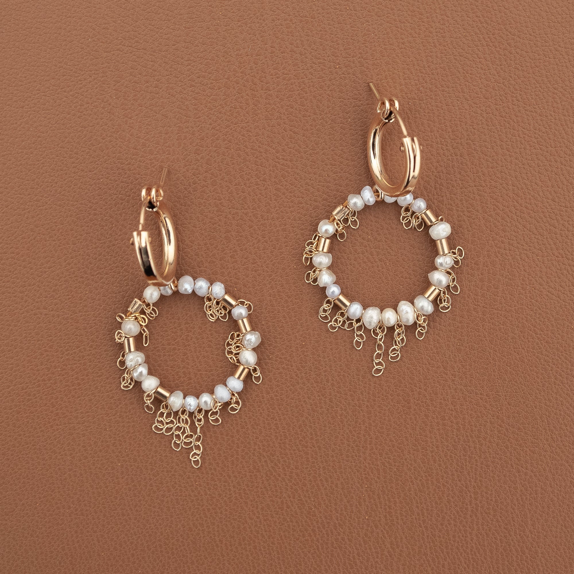 Pearl Hoop Earrings – Coco Wagner Design