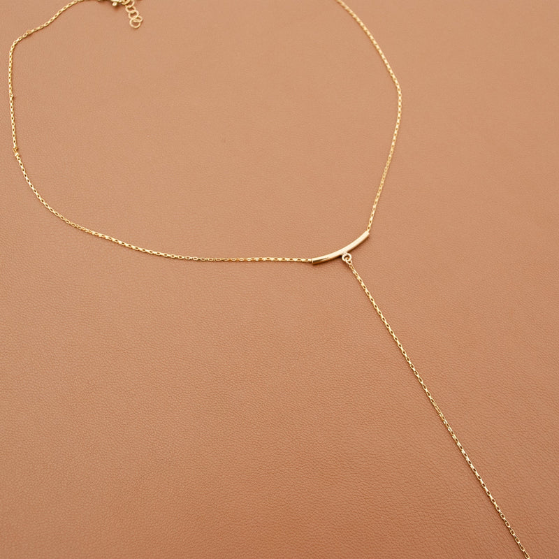 Sable Y Necklace - 14k Gold Filled