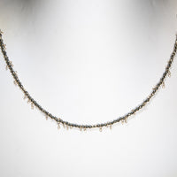 Pyrite Micro Fringe Choker Necklace - Gold-Filled