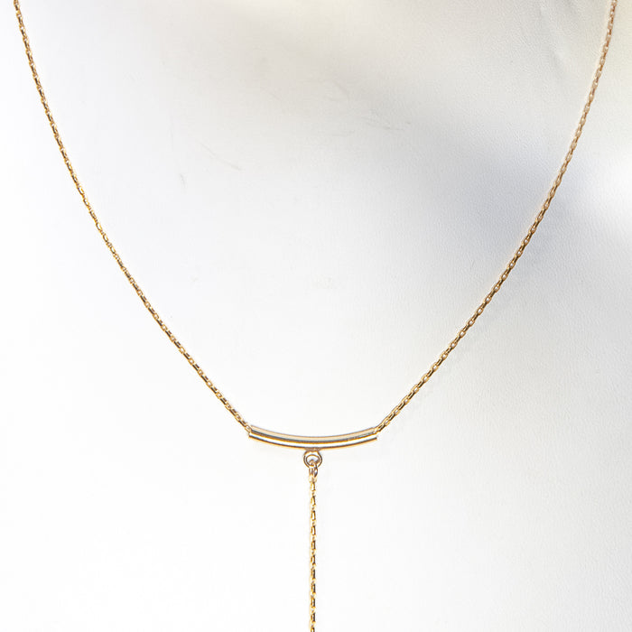 14K Gold Filled Slinky 'Y' Necklace