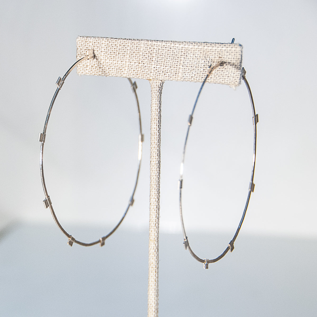 XL Spark Hoops - Sterling Silver