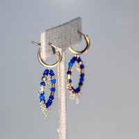 Lapis Lazuli & Gold-Filled Huggie Hoops - Small
