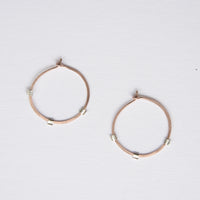 Modern hoop earrings for going out. Rose gold earrings for Valentine's Day, Feb 14th jewelry gift