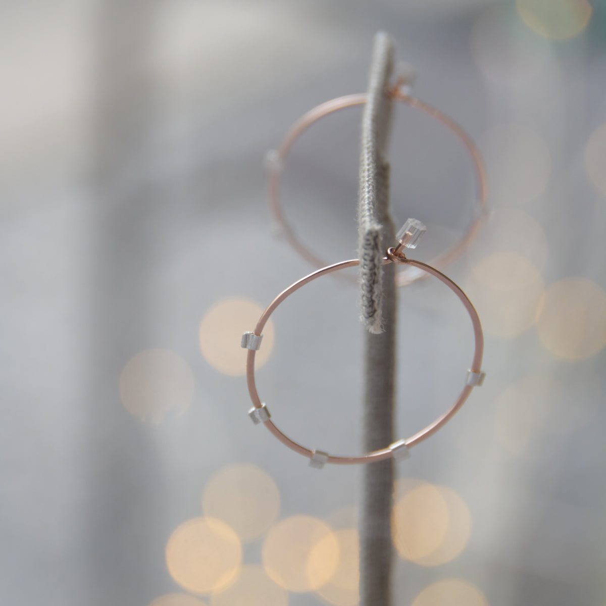 Sunburst Hoops - 14K Rose Gold-Filled & Sterling Silver