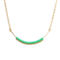 Aura Necklace Light Green- Sterling Silver or Gold-Filled