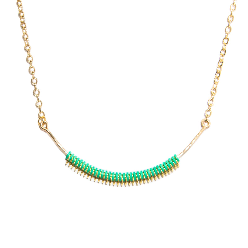 Aura Necklace Light Green- Sterling Silver or Gold-Filled