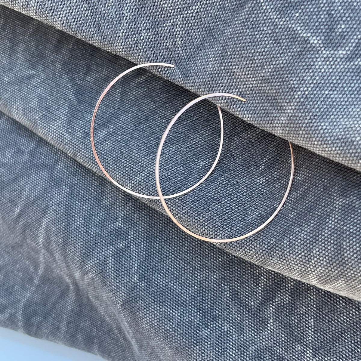 Pink gold hoops 