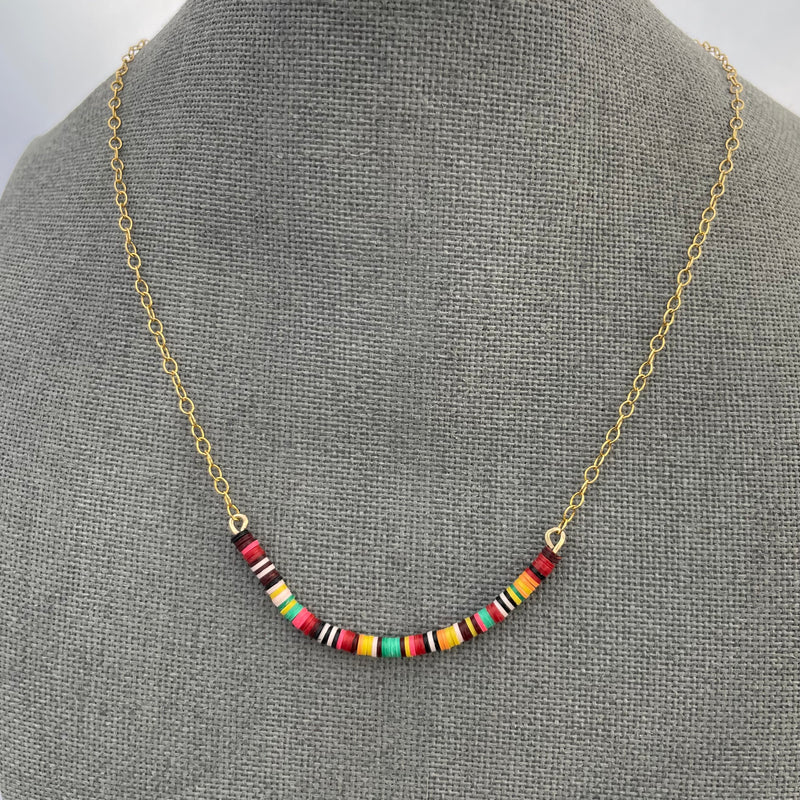 Multicolored Necklace VI / 14K Gold-Filled