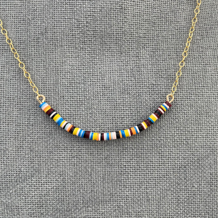 Multicolored Necklace V / 14K Gold-Filled