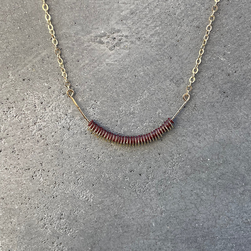 Aura Necklace Brown - Sterling Silver or Gold-Filled