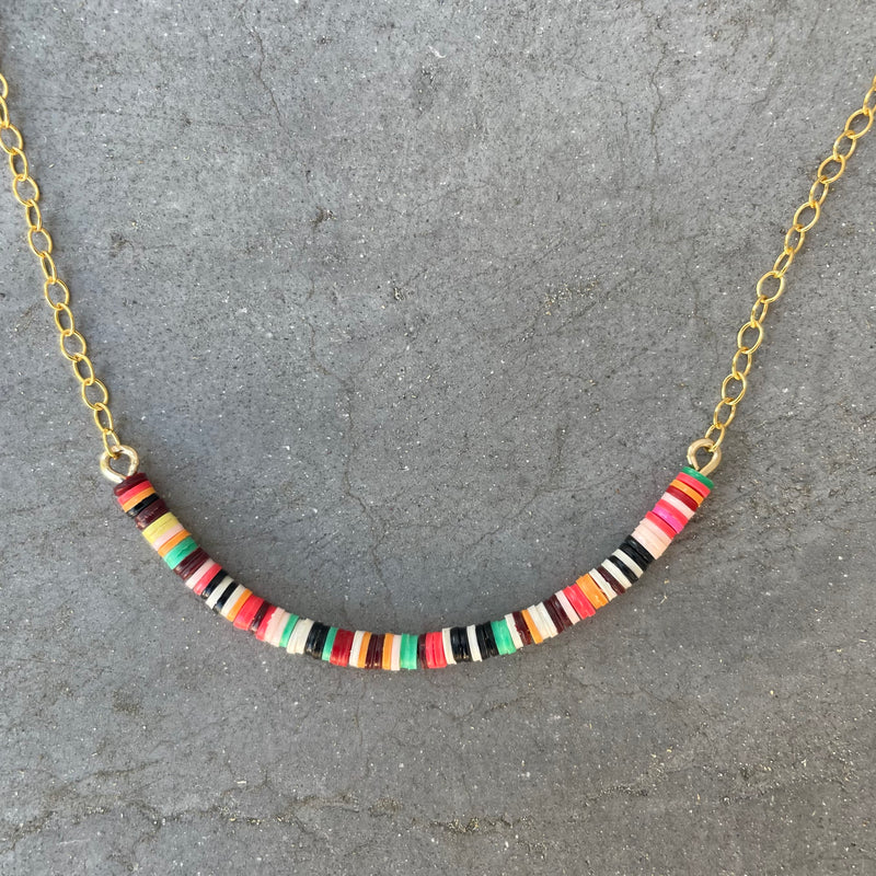 Multicolored Necklace IX / 14K Gold-Filled