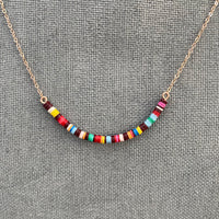 Multicolored Necklace I / 14K Rose Gold-Filled