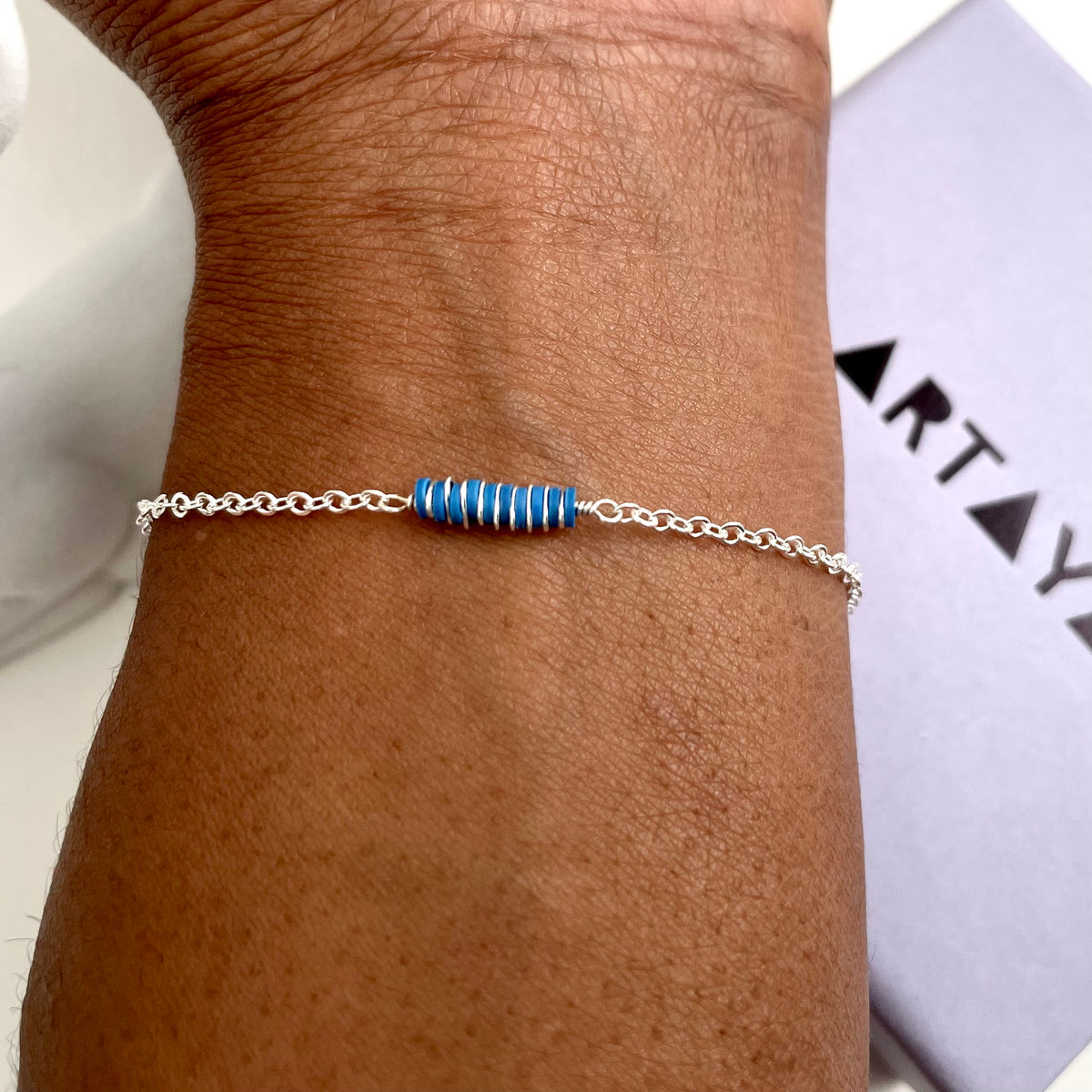 Aura Bracelet - Silver - Royal Blue