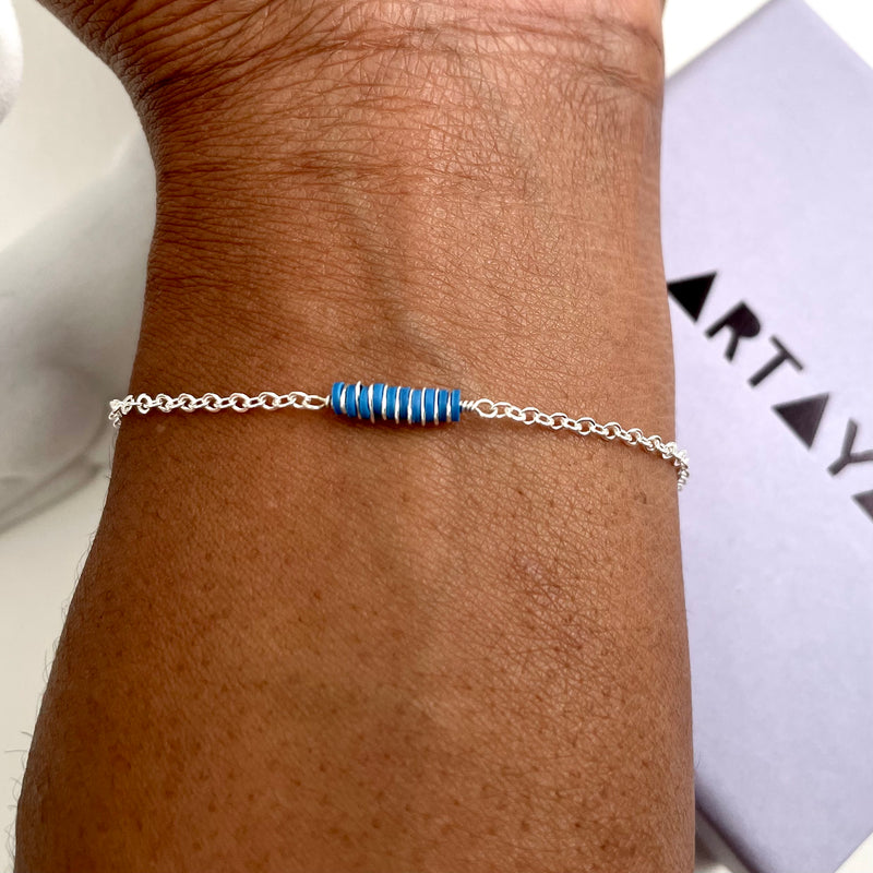 Aura Bracelet - Silver - Royal Blue