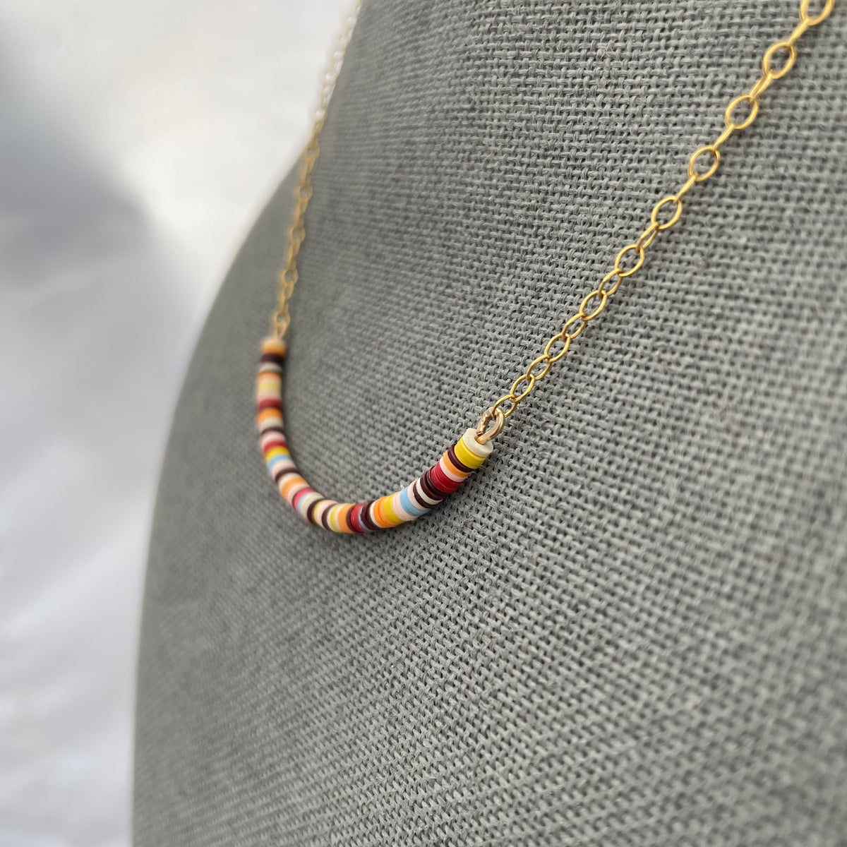Multicolored Necklace VII / 14K Gold-Filled