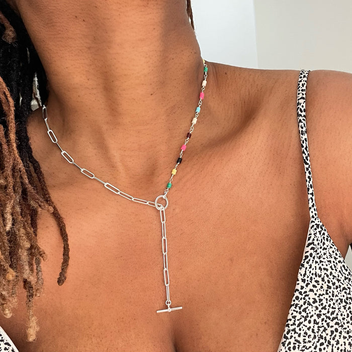 Bestow Lariat Necklace Sterling Silver