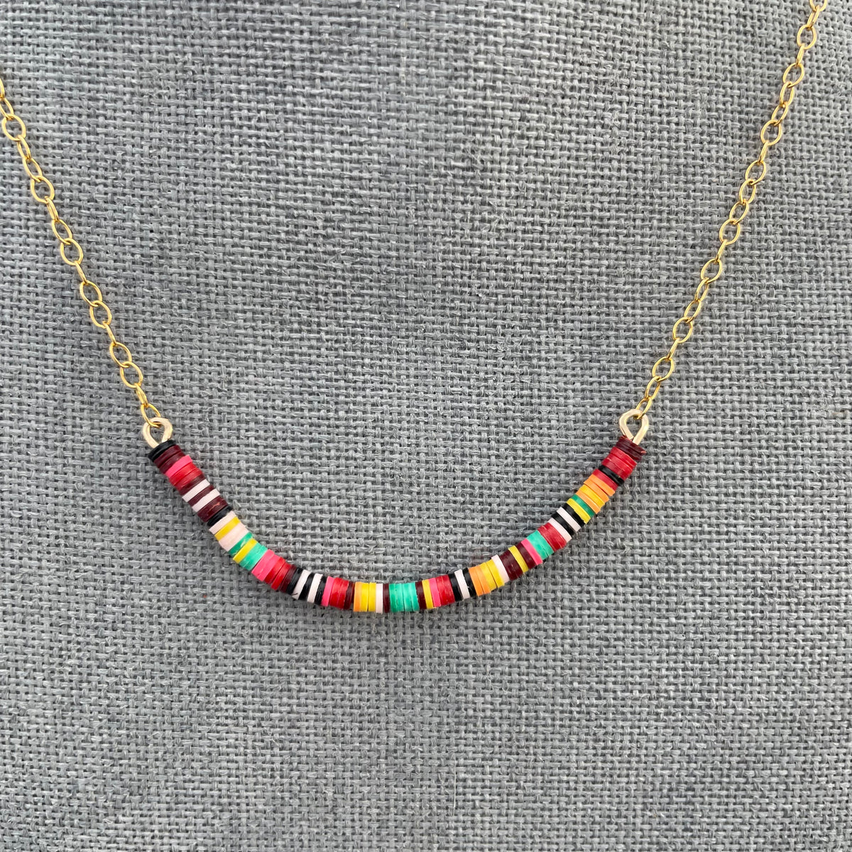 Multicolored Necklace VI / 14K Gold-Filled