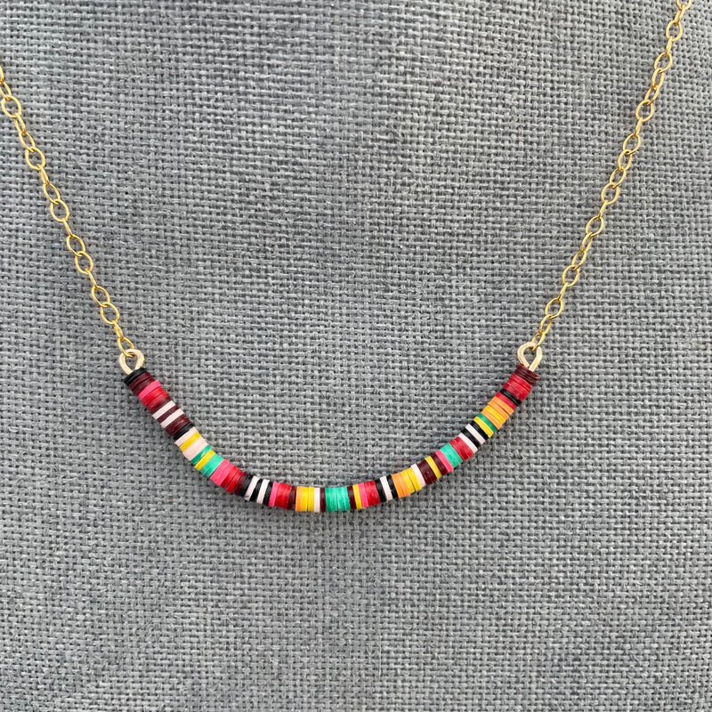Multicolored Necklace VI / 14K Gold-Filled