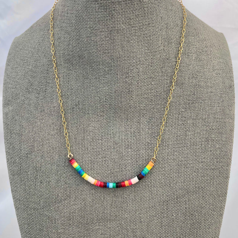 Multicolored Necklace IV / 14K Gold-Filled