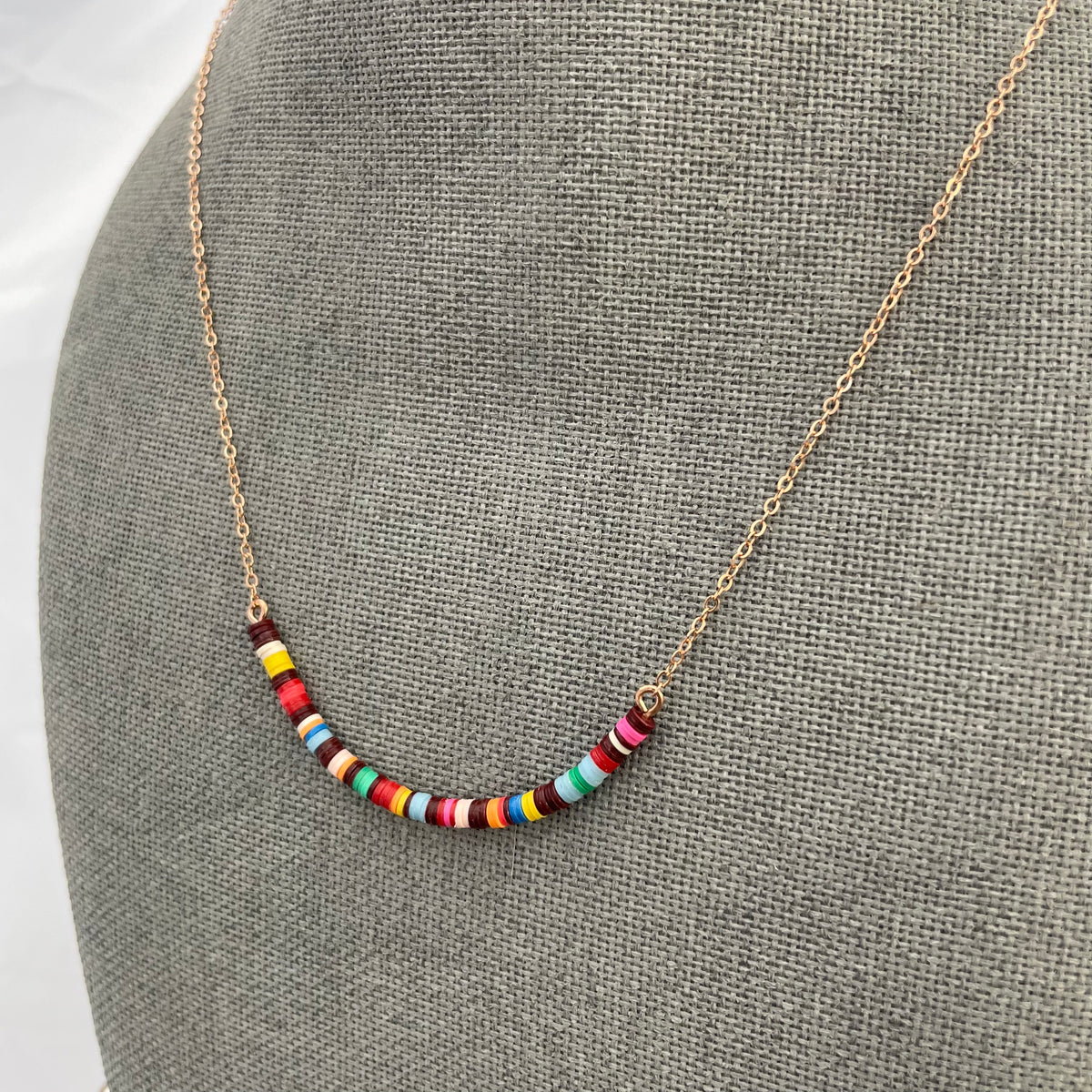 Multicolored Necklace I / 14K Rose Gold-Filled