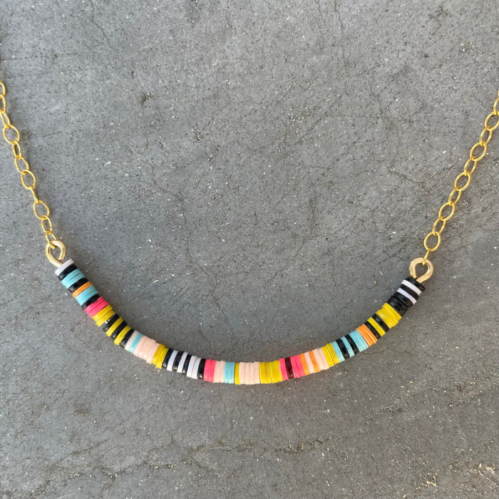 Multicolored Necklace VIII / 14K Gold-Filled