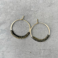 Black Aura Hoops 14K Gold-Fill