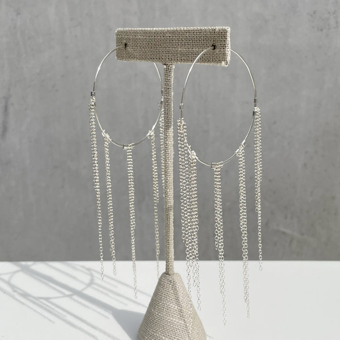 Wispy Hoops - Sterling Silver