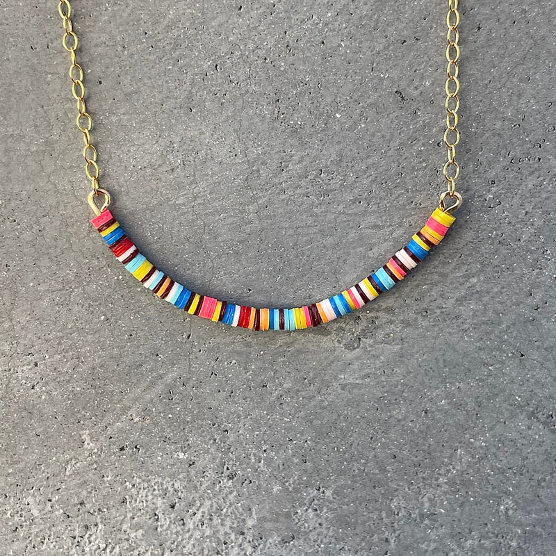 Multicolored Necklace I / 14K Gold-Filled