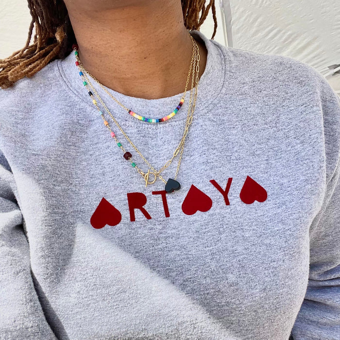 Red Heart Logo Sweatshirt - Grey