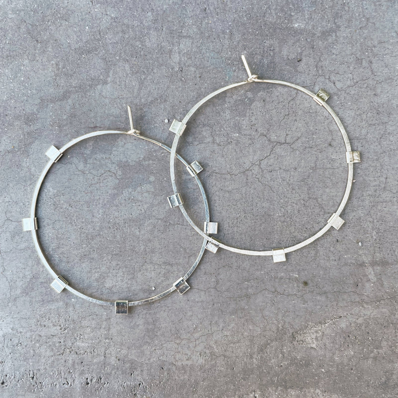 Spark Hoops - Sterling Silver