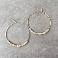 White Aura Hoops - 14k Gold-Fill