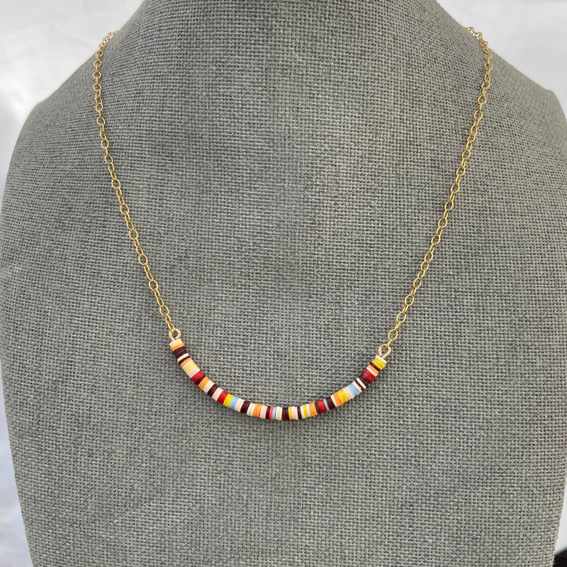 Multicolored Necklace VII / 14K Gold-Filled