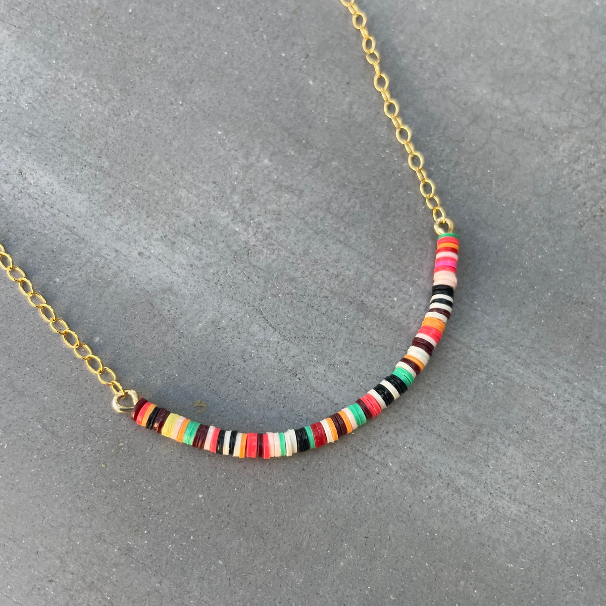 Multicolored Necklace IX / 14K Gold-Filled