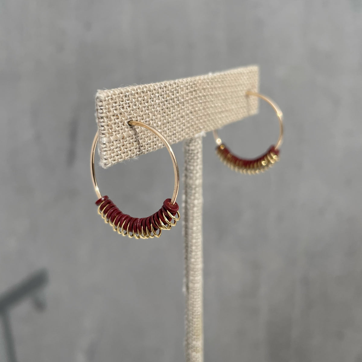 Brown Aura Hoops - 14k Gold-Fill