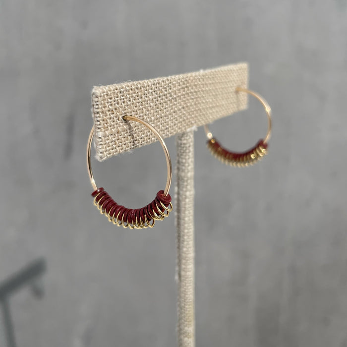 Brown Aura Hoops - 14k Gold-Fill