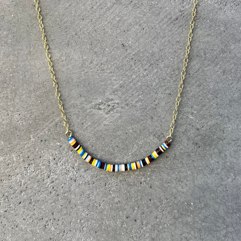 Multicolored Necklace V / 14K Gold-Filled