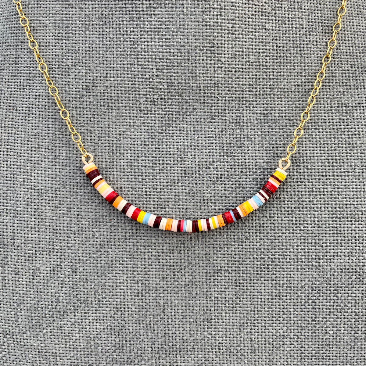 Multicolored Necklace VII / 14K Gold-Filled