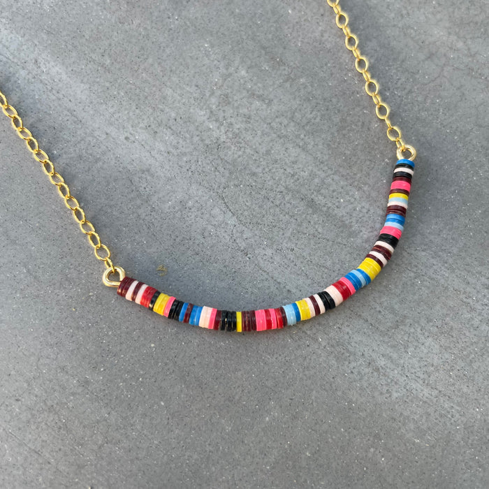 Multicolored Necklace X / 14K Gold-Filled