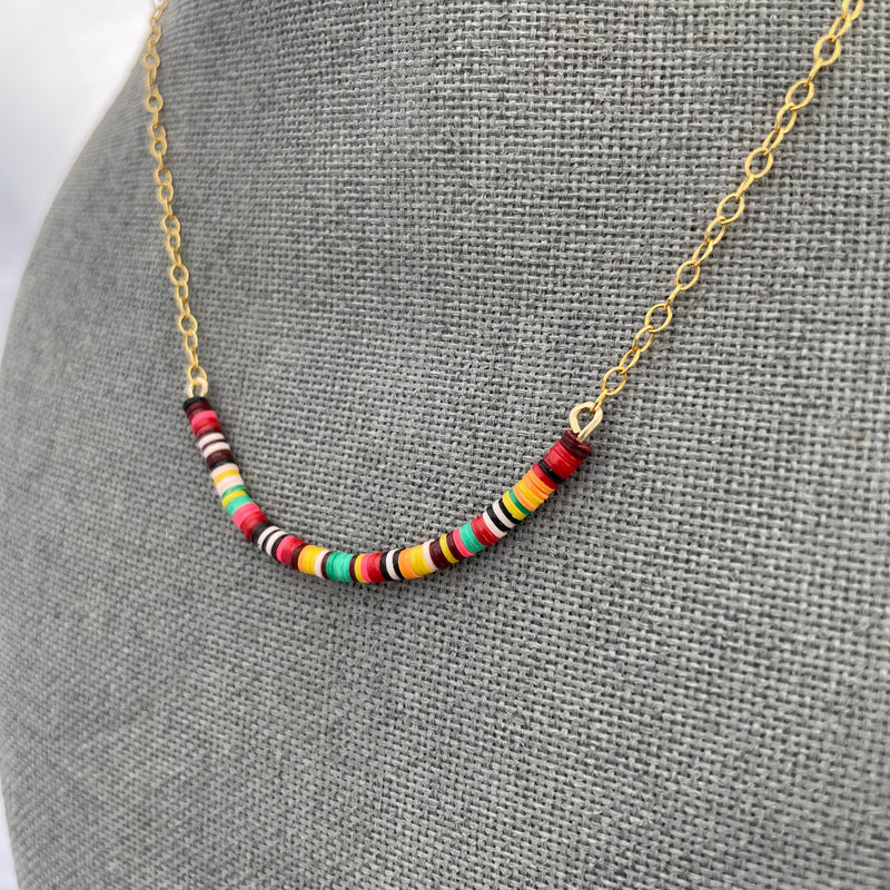 Multicolored Necklace VI / 14K Gold-Filled