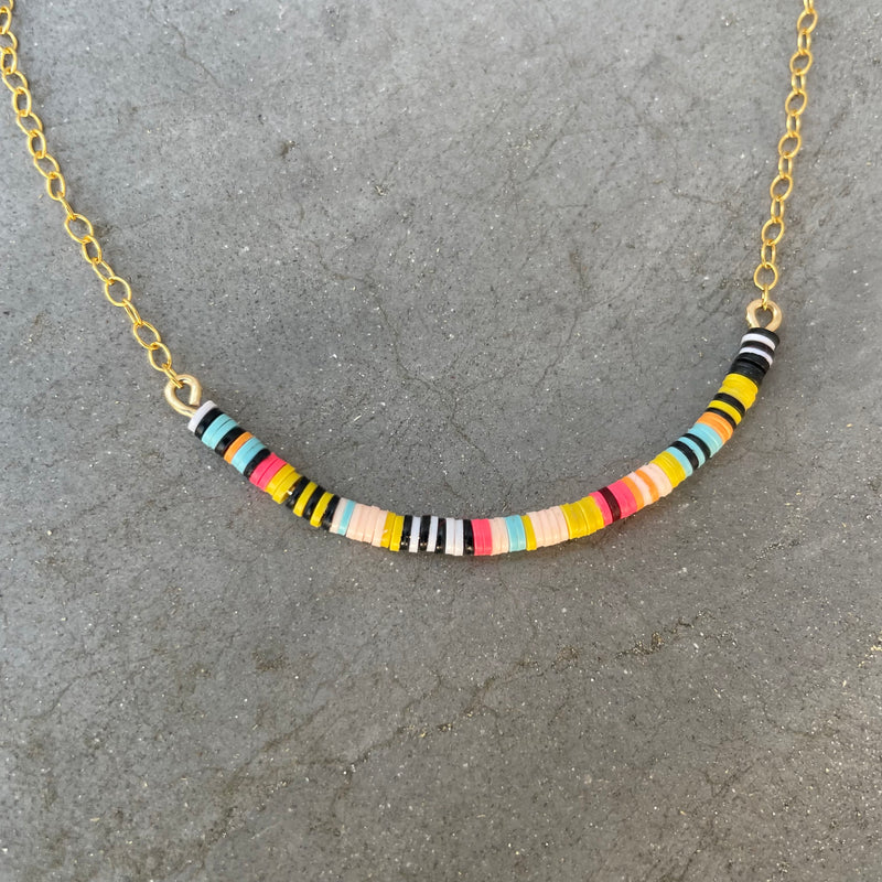Multicolored Necklace VIII / 14K Gold-Filled