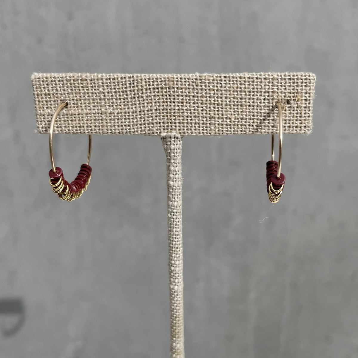 Brown Aura Hoops - 14k Gold-Fill