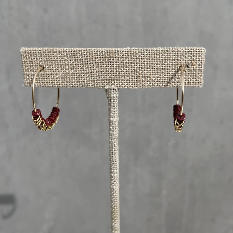 Brown Aura Hoops - 14k Gold-Fill