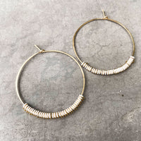 White Aura Hoops - 14k Gold-Fill