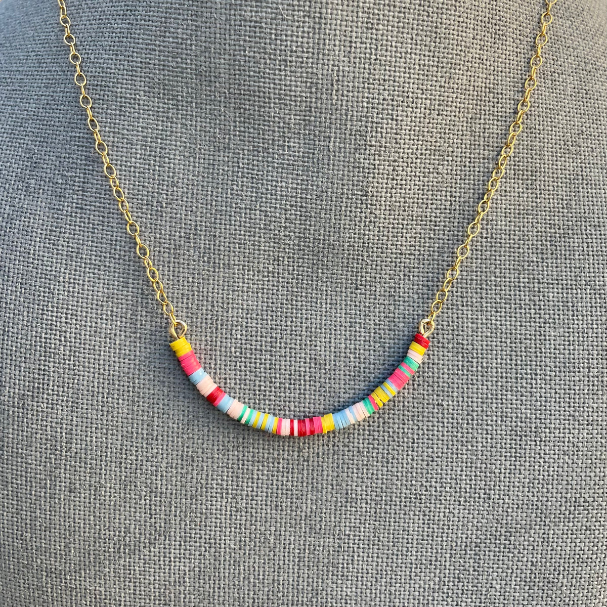 Multicolored Necklace III / 14K Gold-Filled