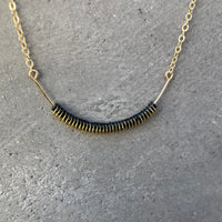 Aura Necklace Black - Gold-Filled