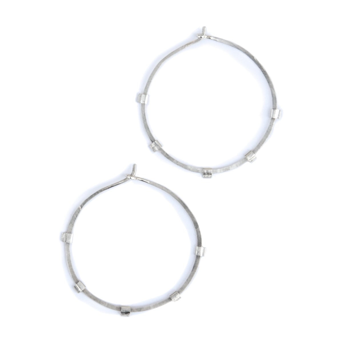Sunburst Hoop Earrings - Sterling Silver
