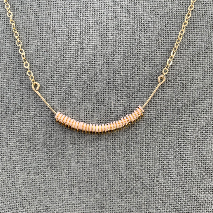 Aura Necklace Light Pink - Sterling Silver or Gold-Filled